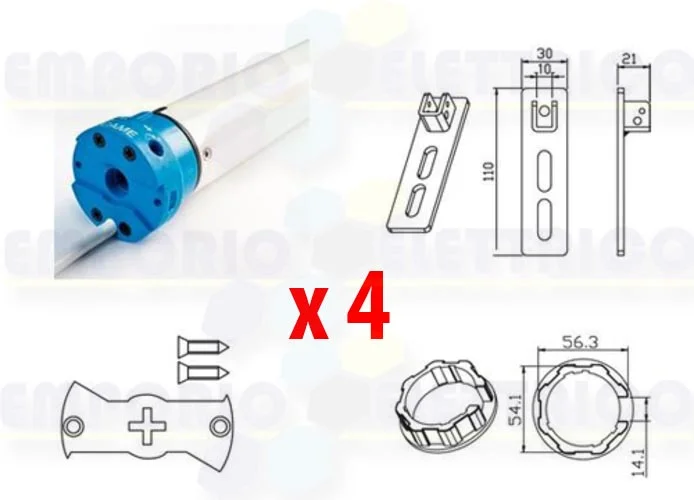 came 4 x tubular motor kit for mondrian 5 rolling shutters 230v uy0020 001uy0020