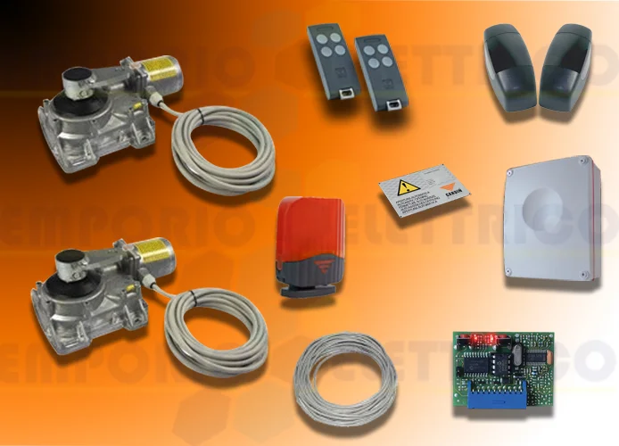 cardin kit motori interrati per cancelli a battente 230v kt-hlxcore230t