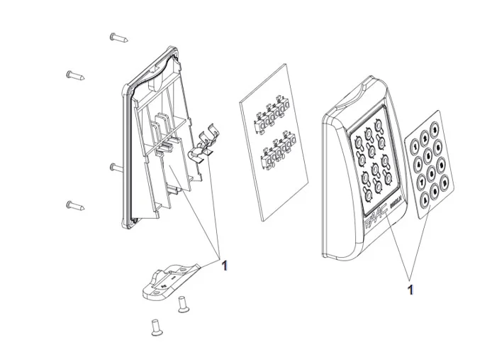 faac spare parts page for keypad 868 slh