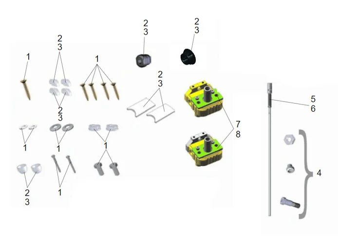 faac spare parts page for shutter automation n1d-nd2