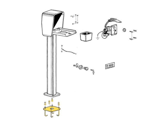 fadini original spare part complete anchorage base 203311 