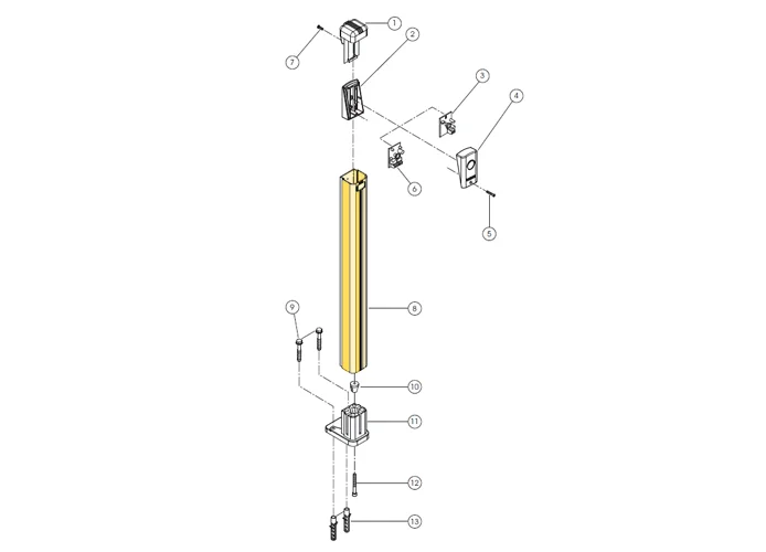 fadini spare part tubular profile for column use for trifo 11 11008