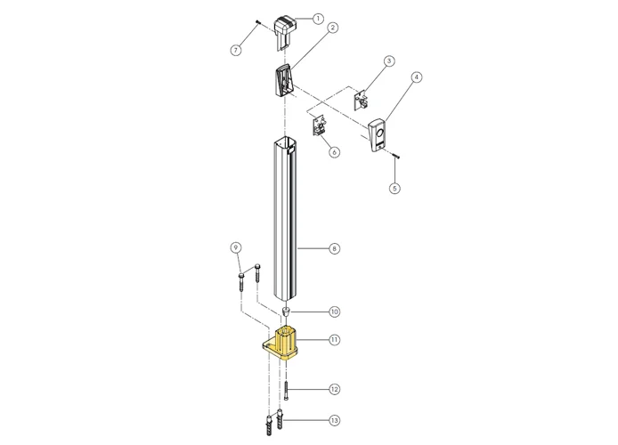 fadini spare part base socket for column for trifo 11 11011