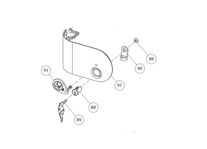 fadini spare part lock cylinder for aproli 280 batt 280162