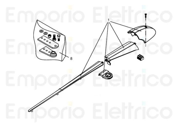 beninca ricambio blister staffe x bob.3024 24v per bob3024 9686822