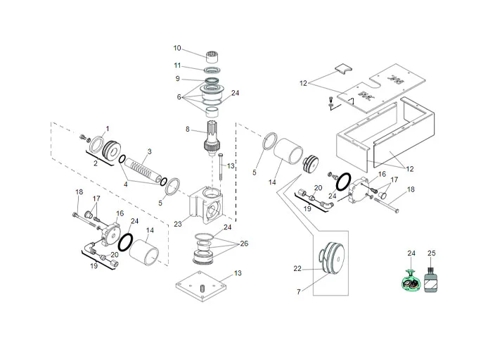 faac jack motor spare parts page 750 180°