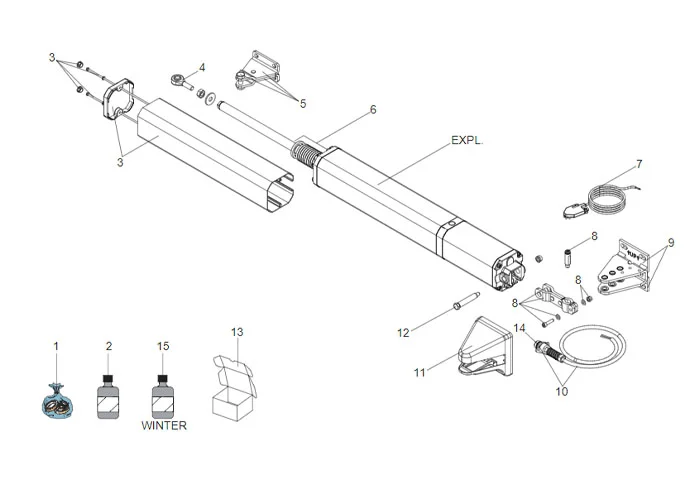 faac spare parts page for motor s450h sb