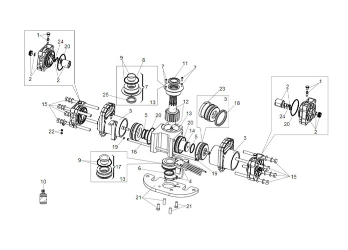 faac spare parts page for jack motor s800h enc 100° 