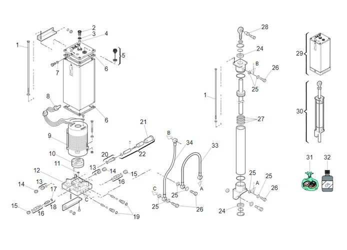 faac spare parts page for barriers 610 rapid light rod 