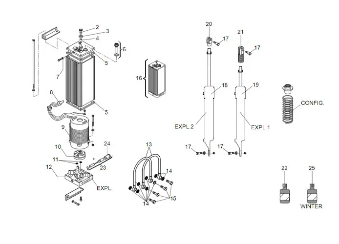 faac spare parts page for barriers 620 sr inox