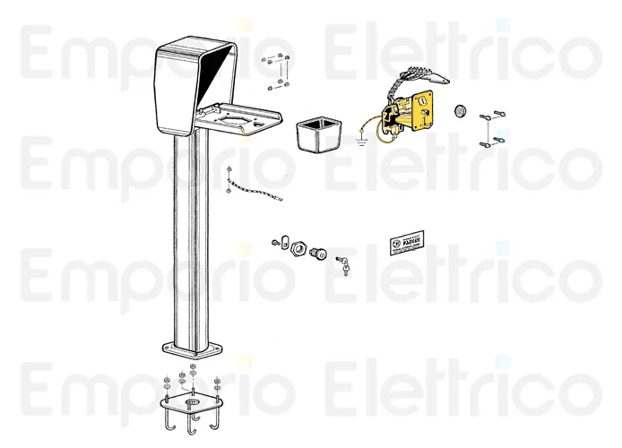 fadini spare part magnetic coin box with electroblock 230 vac for geco 9 20336