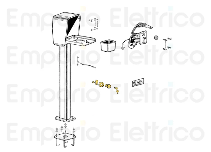 fadini spare part complete lock with keys for geco 9 20338