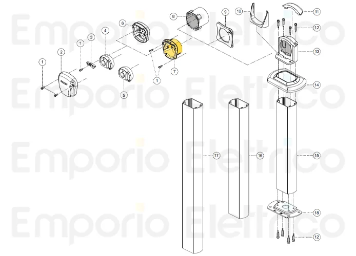 fadini spare part recessed photocell enclosure for fit 55 55007