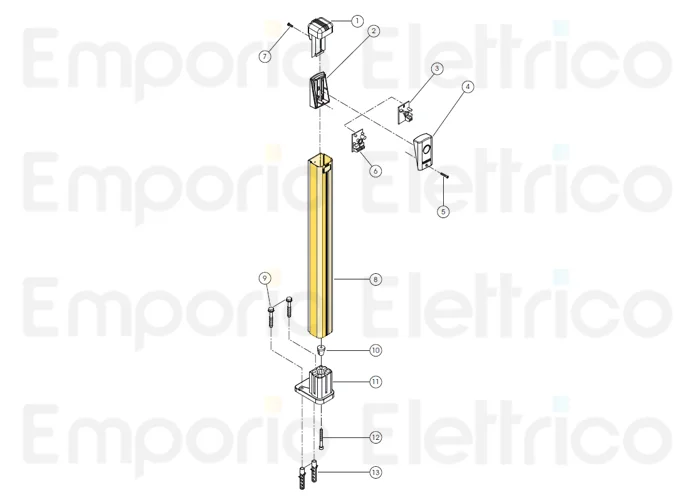 fadini spare part tubular profile for column use for trifo 11 11008