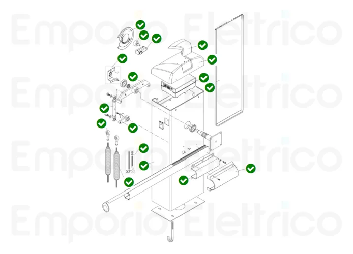 beninca spare part control unit with switching for eva5/7/8 5b 9688240