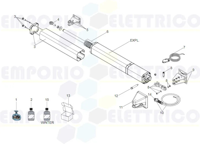 faac spare parts page for motor s450h sb